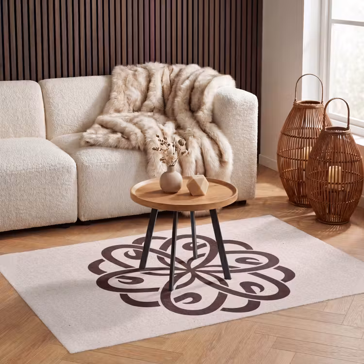Teppich - Muster – Knopf – Abstrakt – Modern – Braun — 3