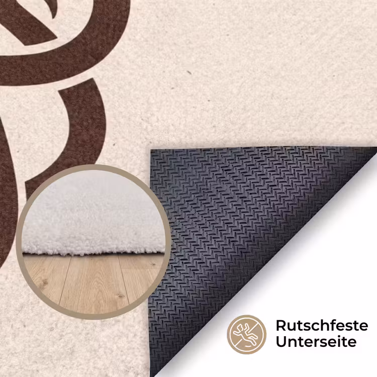 Teppich - Muster – Knopf – Abstrakt – Modern – Braun — 4