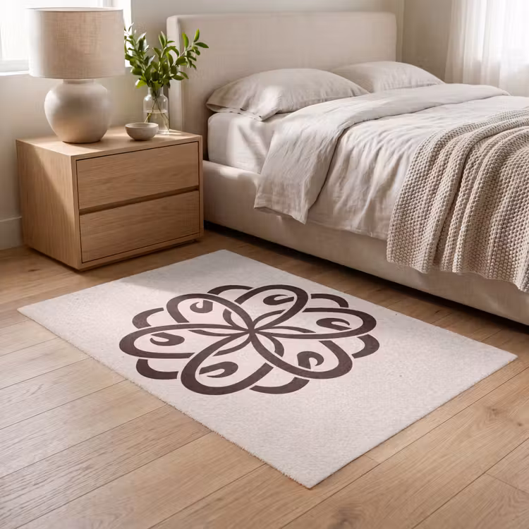 Teppich - Muster – Knopf – Abstrakt – Modern – Braun — 5