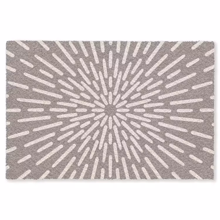 Teppich - Muster – Strahlen – Abstrakt – Modern – Grau — 1