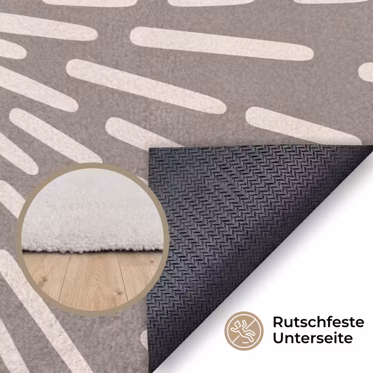Teppich - Muster – Strahlen – Abstrakt – Modern – Grau — 4