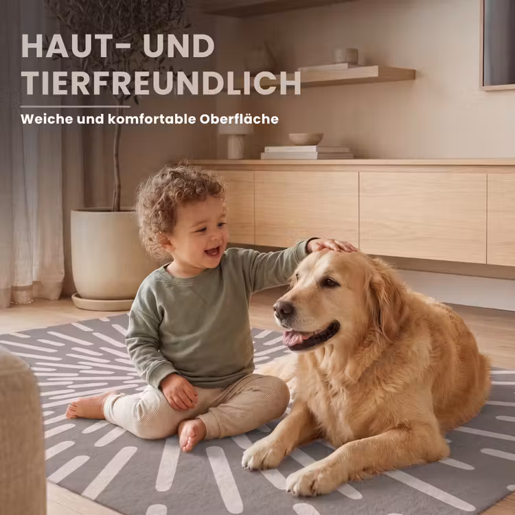 Teppich - Muster – Strahlen – Abstrakt – Modern – Grau — 6