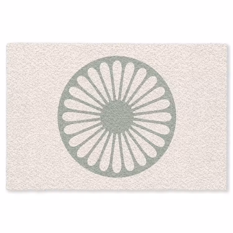 Teppich - Zusammenfassung – Muster – Radial – Modern – Grün — 1