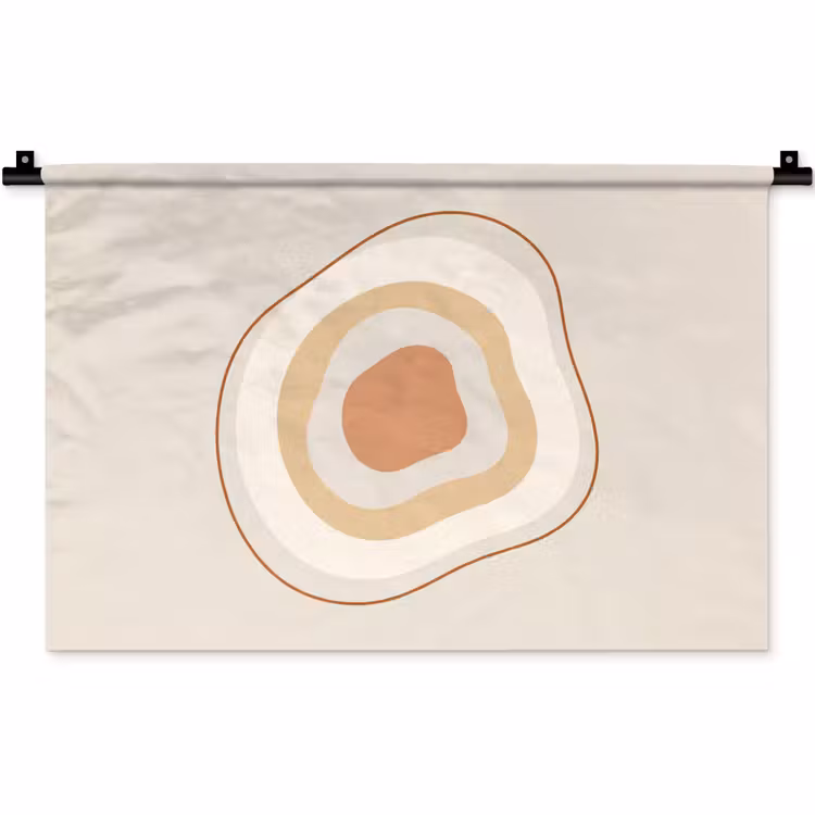 Wandteppich - Abstrakt – Organisch – Modern – Beige – Kunst — 1