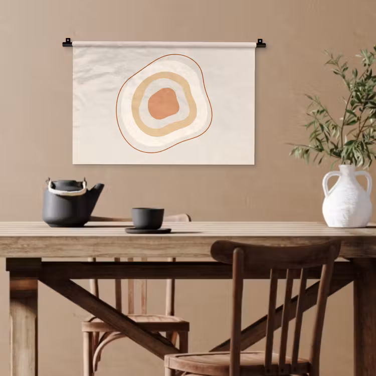 Wandteppich - Abstrakt – Organisch – Modern – Beige – Kunst — 3