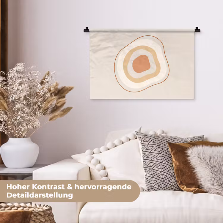 Wandteppich - Abstrakt – Organisch – Modern – Beige – Kunst — 6