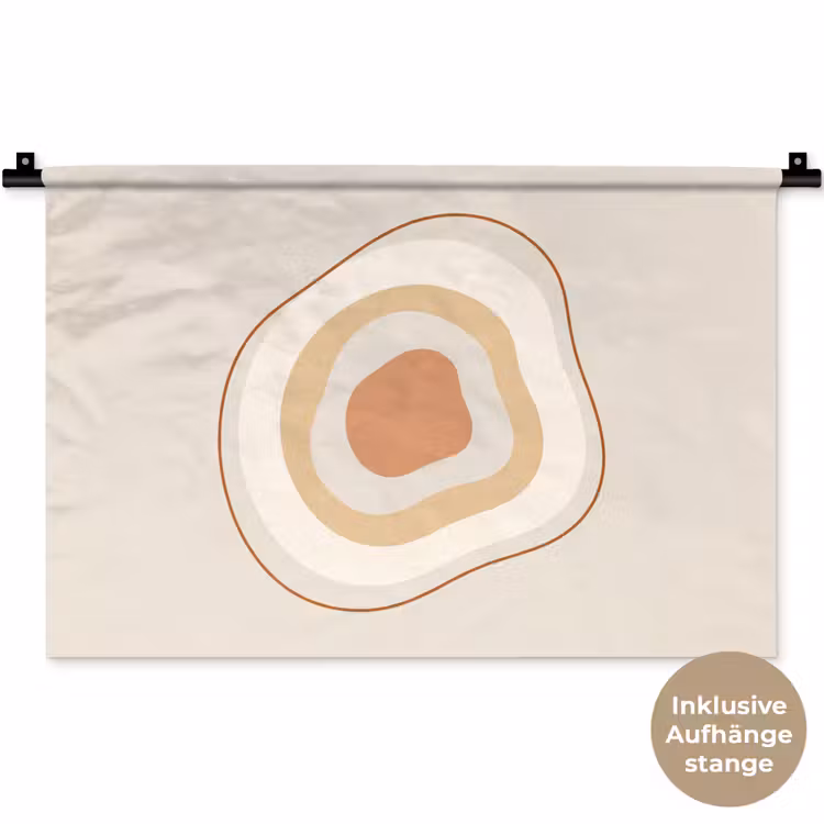 Wandteppich - Abstrakt – Organisch – Modern – Beige – Kunst — 9