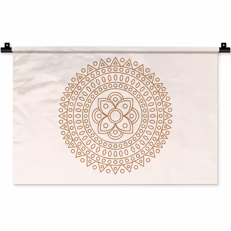 Wandteppich - Mandala – Geometrisch – Abstrakt – Orientalisch – Braun — 1