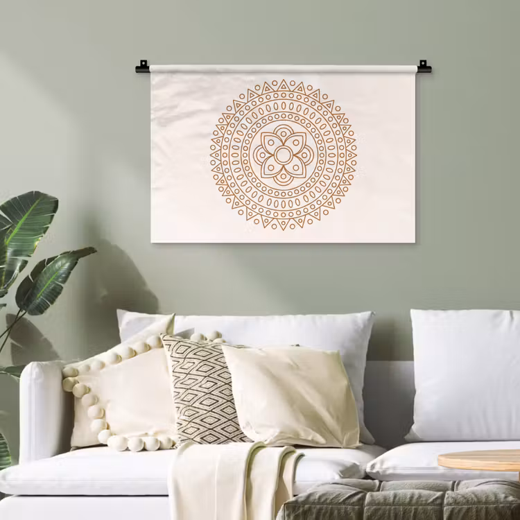 Wandteppich - Mandala – Geometrisch – Abstrakt – Orientalisch – Braun — 4