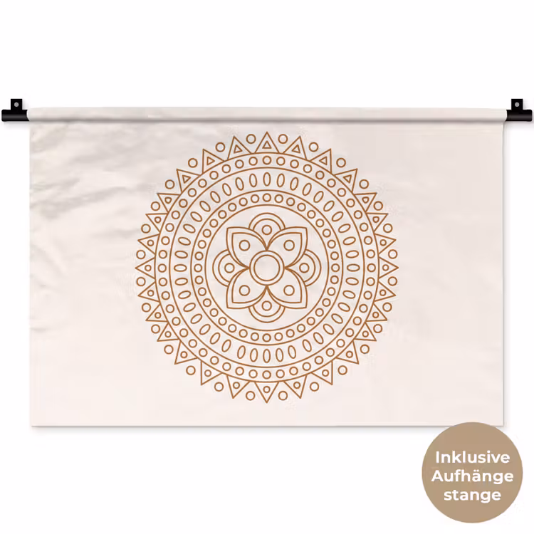 Wandteppich - Mandala – Geometrisch – Abstrakt – Orientalisch – Braun — 9