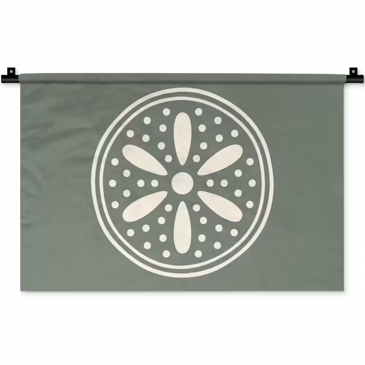Wandteppich - Muster – Kreis – Abstrakt – Grün – Dekoration — 1