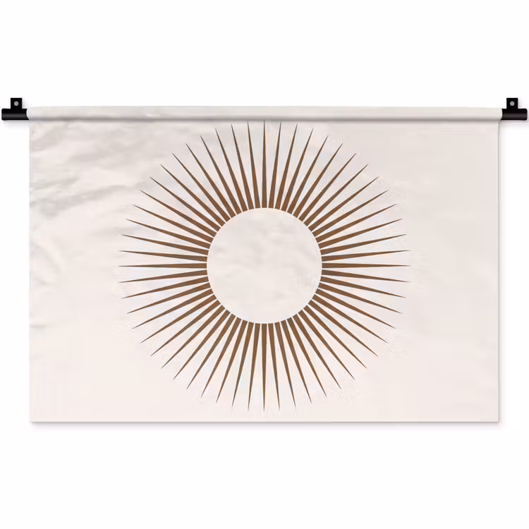 Wandteppich - Zusammenfassung – Sonne – Symbol – Modern – Beige — 1