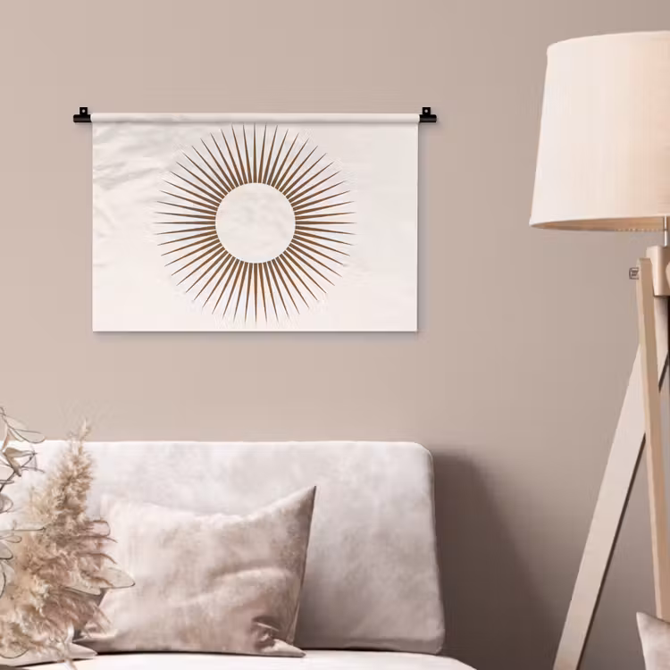 Wandteppich - Zusammenfassung – Sonne – Symbol – Modern – Beige — 2