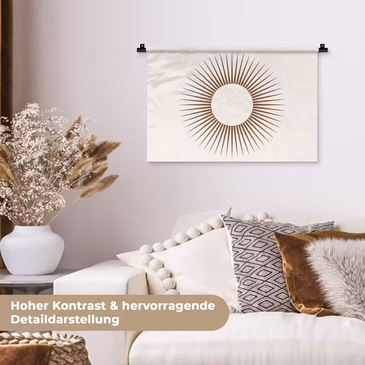 Wandteppich - Zusammenfassung – Sonne – Symbol – Modern – Beige — 6