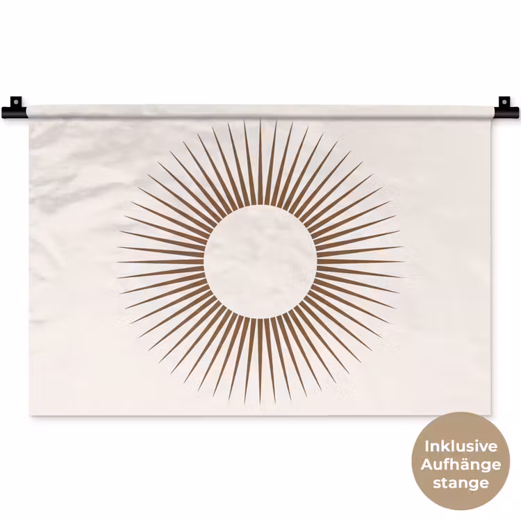 Wandteppich - Zusammenfassung – Sonne – Symbol – Modern – Beige — 9