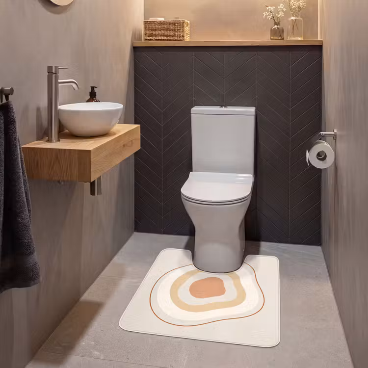 WC Vorleger - Abstrakt – Organisch – Modern – Beige – Kunst — 2
