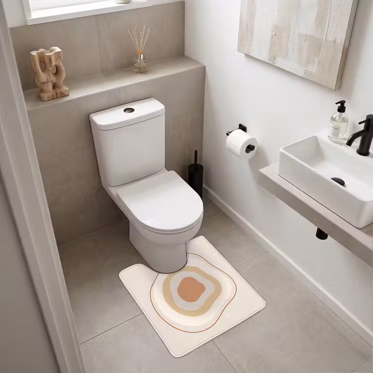 WC Vorleger - Abstrakt – Organisch – Modern – Beige – Kunst — 6