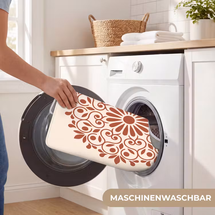 WC Vorleger - Dekoration – Kreis – Symmetrisch – Modern – Rotbraun — 7