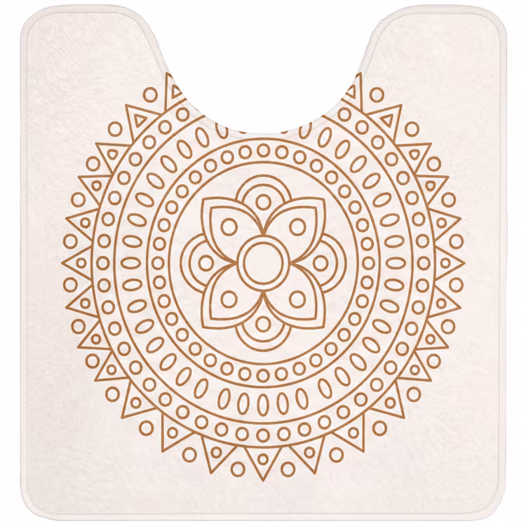 WC Vorleger - Mandala – Geometrisch – Abstrakt – Orientalisch – Braun — 1