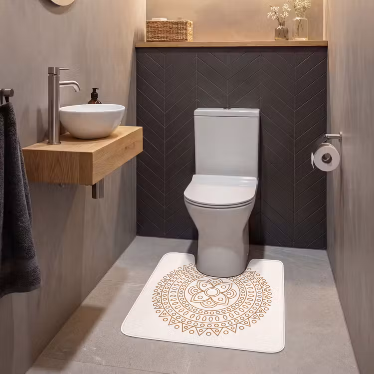 WC Vorleger - Mandala – Geometrisch – Abstrakt – Orientalisch – Braun — 2