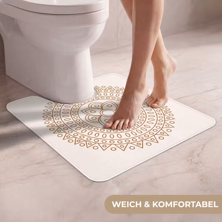 WC Vorleger - Mandala – Geometrisch – Abstrakt – Orientalisch – Braun — 5
