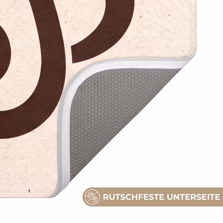 WC Vorleger - Muster – Knopf – Abstrakt – Modern – Braun — 3