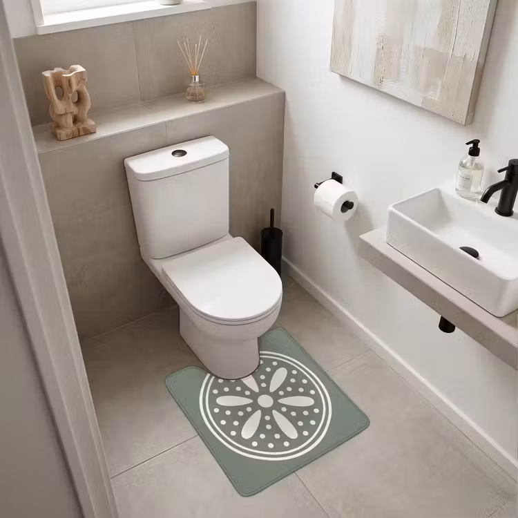 WC Vorleger - Muster – Kreis – Abstrakt – Grün – Dekoration — 6