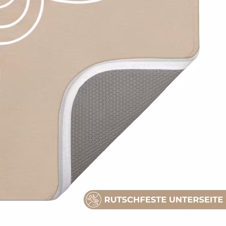 WC Vorleger - Muster – Linien – Abstrakt – Minimalistisch – Beige — 3