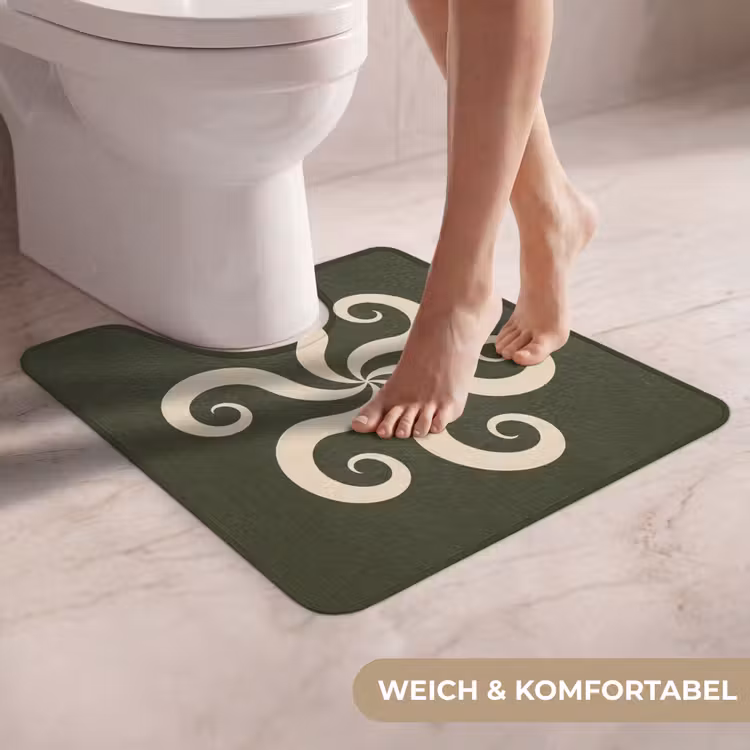 WC Vorleger - Muster – Spirale – Abstrakt – Modern – Grün — 5