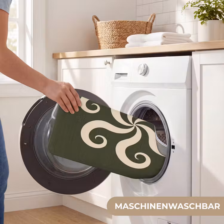 WC Vorleger - Muster – Spirale – Abstrakt – Modern – Grün — 7