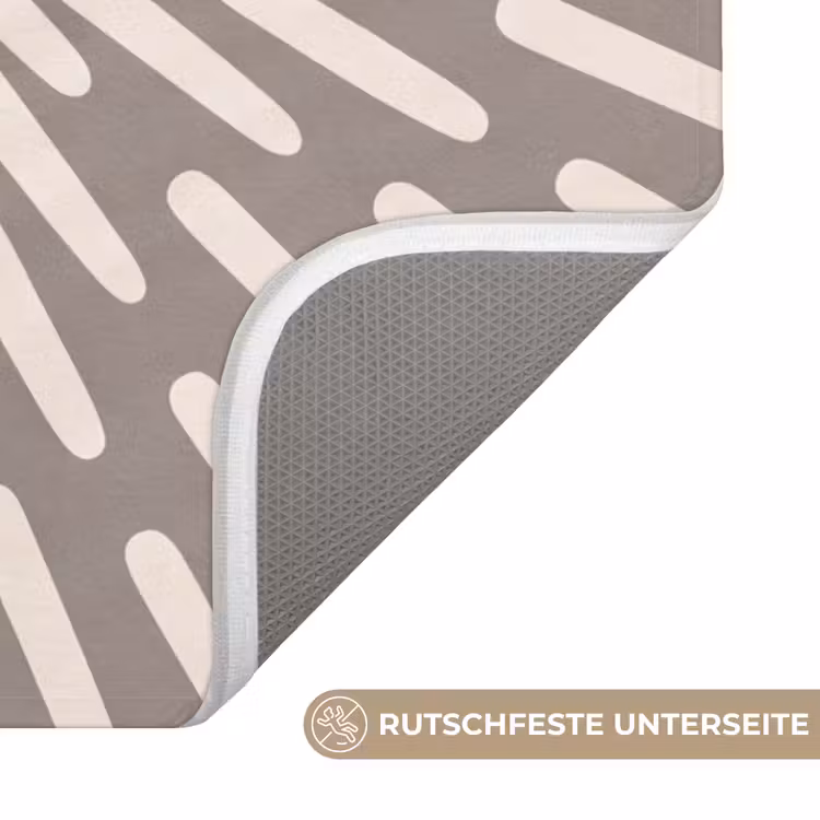 WC Vorleger - Muster – Strahlen – Abstrakt – Modern – Grau — 3