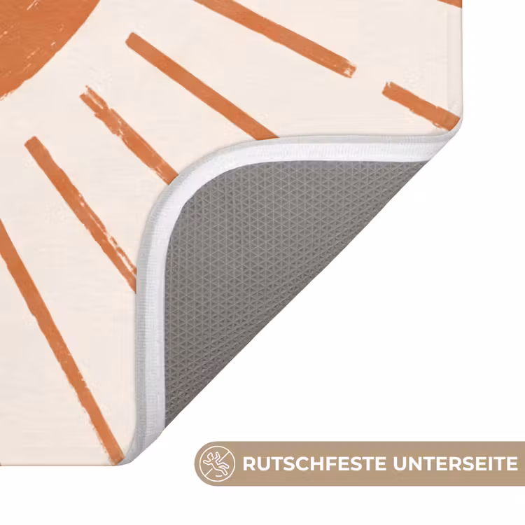 WC Vorleger - Sonne – Strahlen – Abstrakt – Terrakotta – Modern — 3
