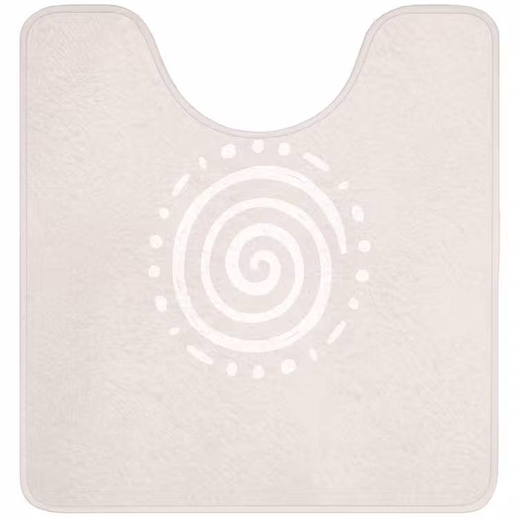 WC Vorleger - Symbol – Spirale – Abstrakt – Minimalistisch – Beige — 1