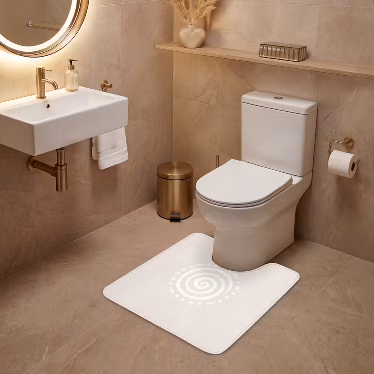 WC Vorleger - Symbol – Spirale – Abstrakt – Minimalistisch – Beige — 4
