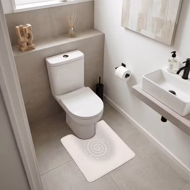 WC Vorleger - Symbol – Spirale – Abstrakt – Minimalistisch – Beige — 6