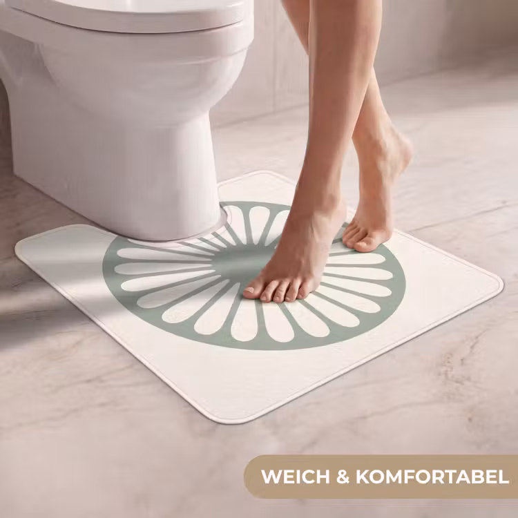 WC Vorleger - Zusammenfassung – Muster – Radial – Modern – Grün — 5