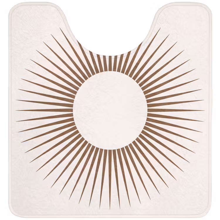 WC Vorleger - Zusammenfassung – Sonne – Symbol – Modern – Beige — 1
