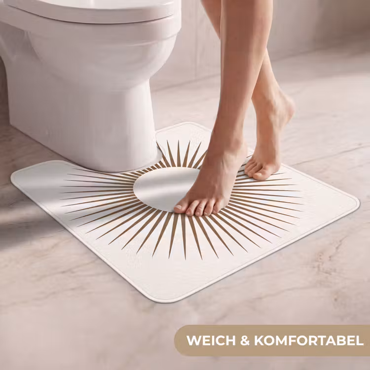 WC Vorleger - Zusammenfassung – Sonne – Symbol – Modern – Beige — 5