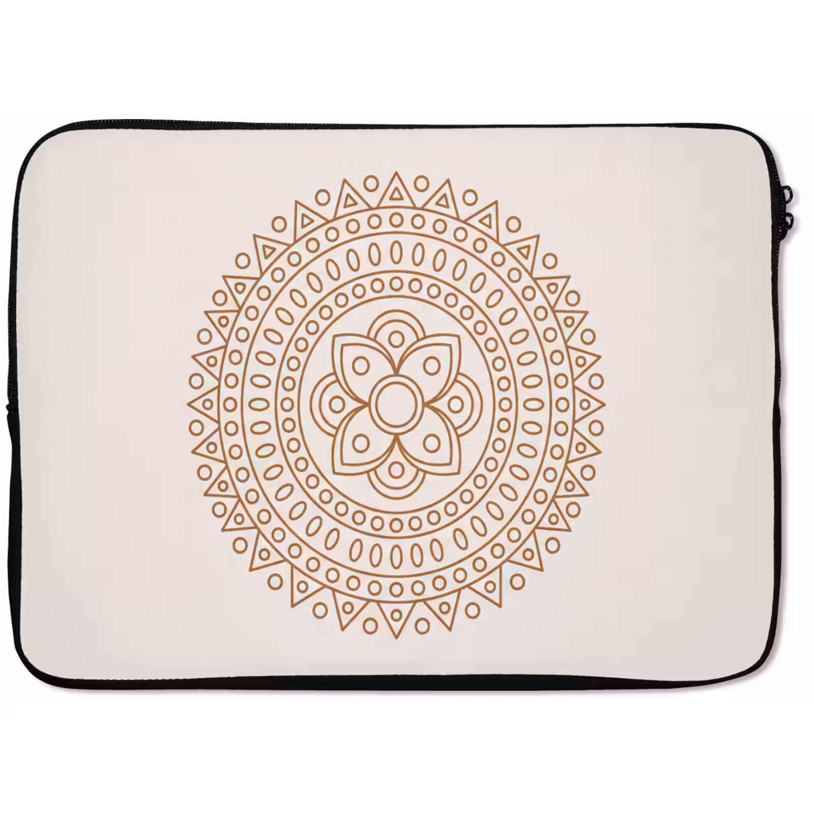 Laptop hülle - Mandala – Geometrisch – Abstrakt – Orientalisch – Braun — 1