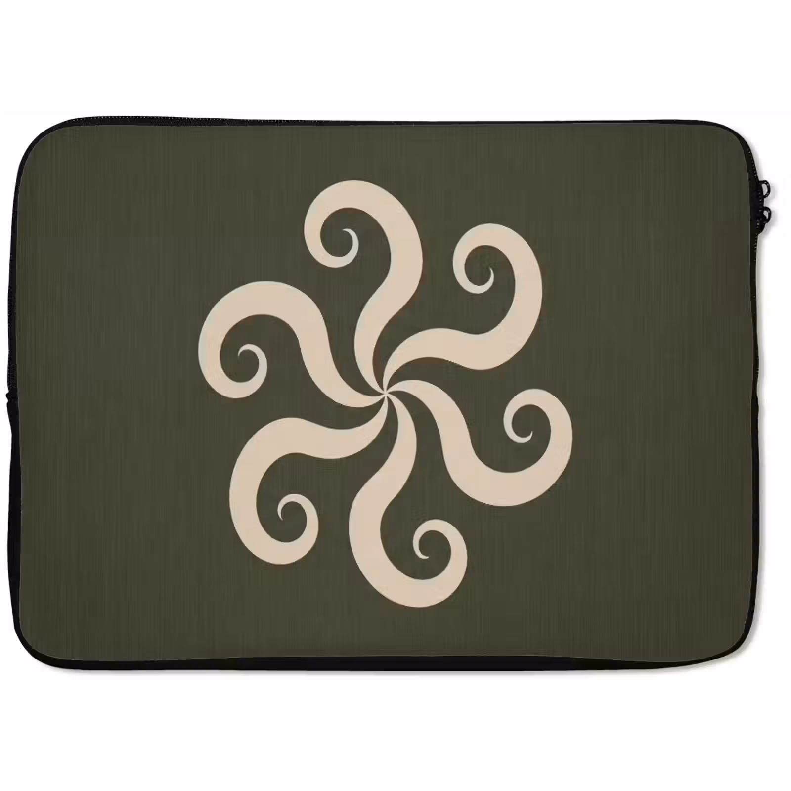 Laptop hülle - Muster – Spirale – Abstrakt – Modern – Grün — 1