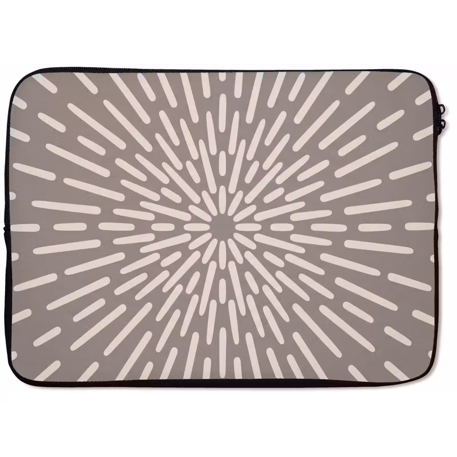Laptop hülle - Muster – Strahlen – Abstrakt – Modern – Grau — 1