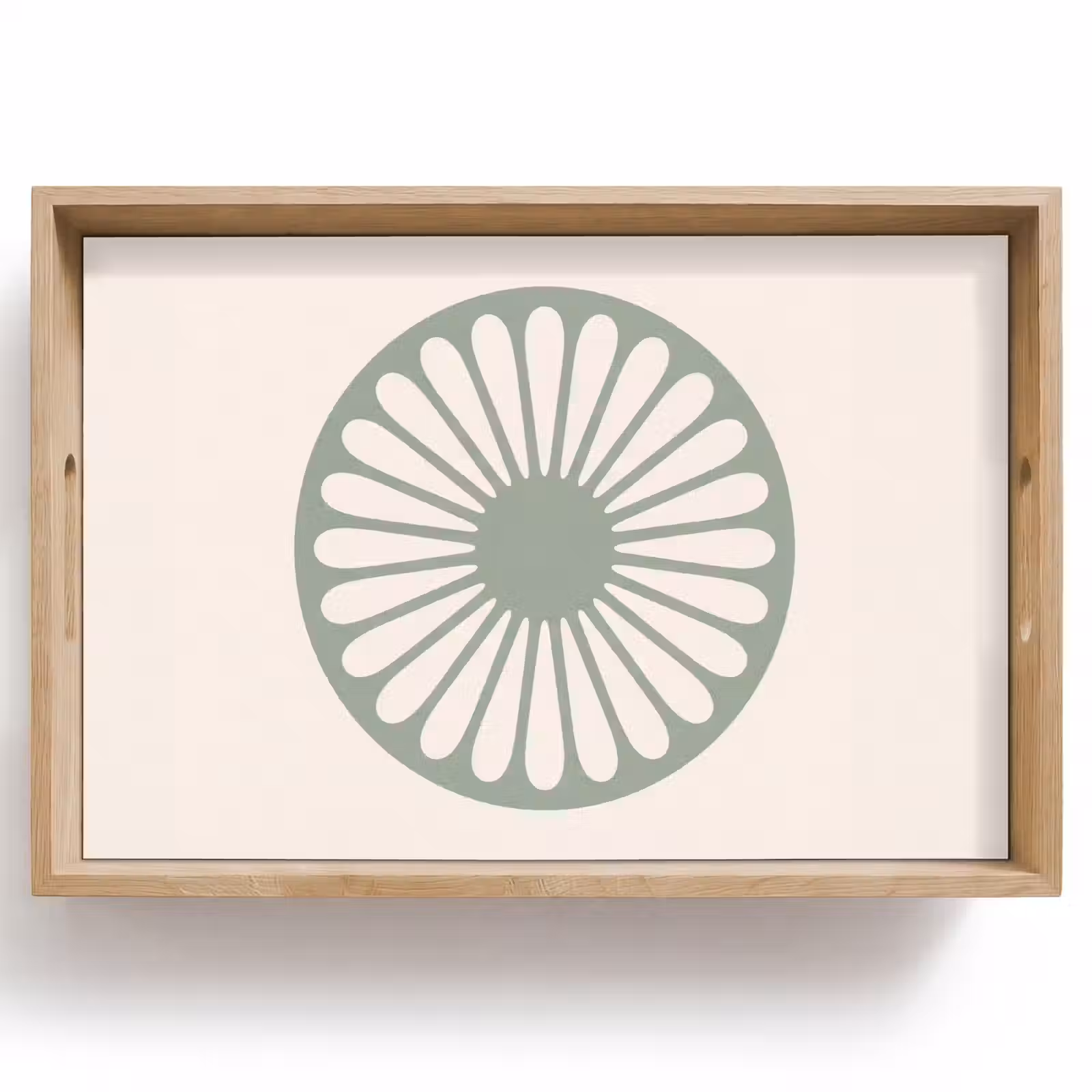 Tablett - Zusammenfassung – Muster – Radial – Modern – Grün — 1