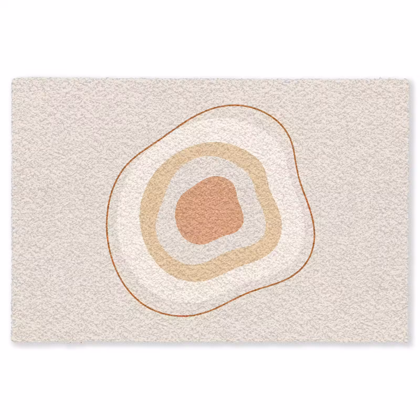 Teppich - Abstrakt – Organisch – Modern – Beige – Kunst — 1