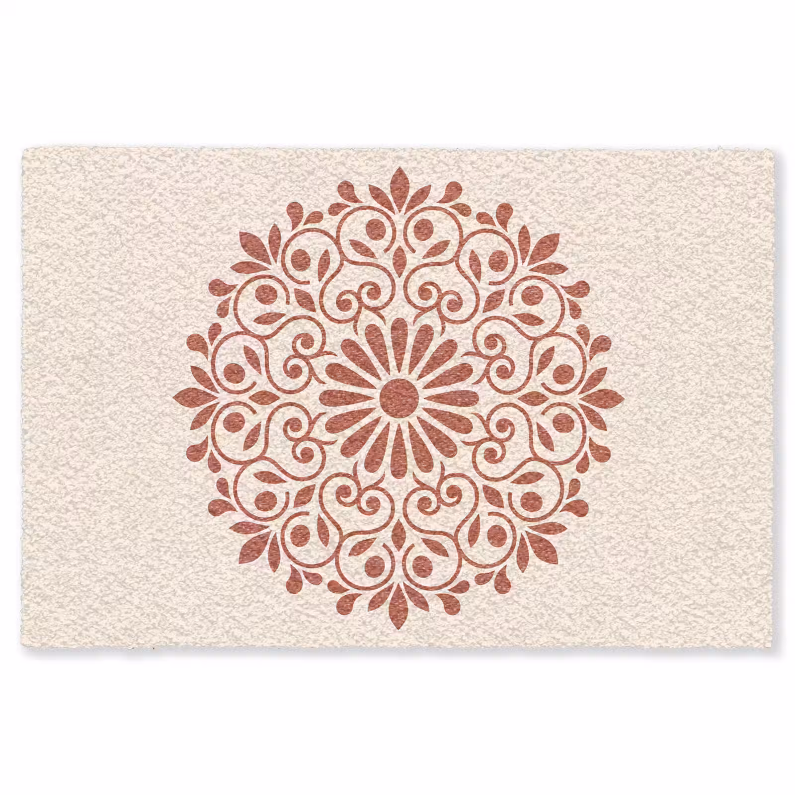 Teppich - Dekoration – Kreis – Symmetrisch – Modern – Rotbraun — 1