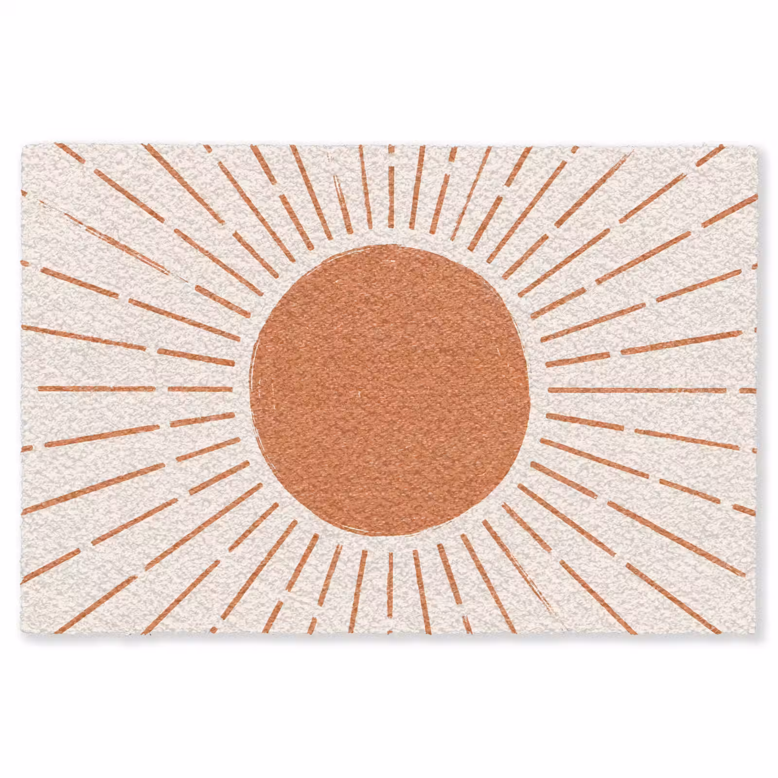 Teppich - Sonne – Strahlen – Abstrakt – Terrakotta – Modern — 1
