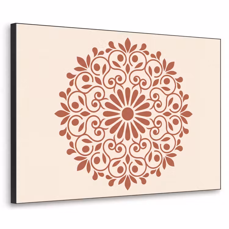 Art Frame - Dekoration – Kreis – Symmetrisch – Modern – Rotbraun — 1