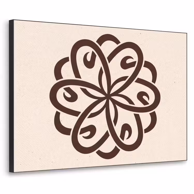 Art Frame - Muster – Knopf – Abstrakt – Modern – Braun — 1