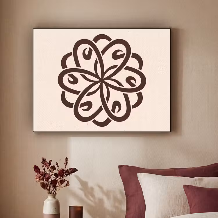 Art Frame - Muster – Knopf – Abstrakt – Modern – Braun — 2