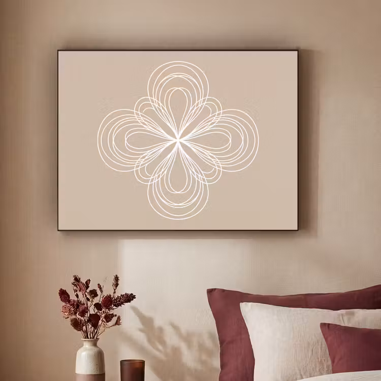 Art Frame - Muster – Linien – Abstrakt – Minimalistisch – Beige — 2