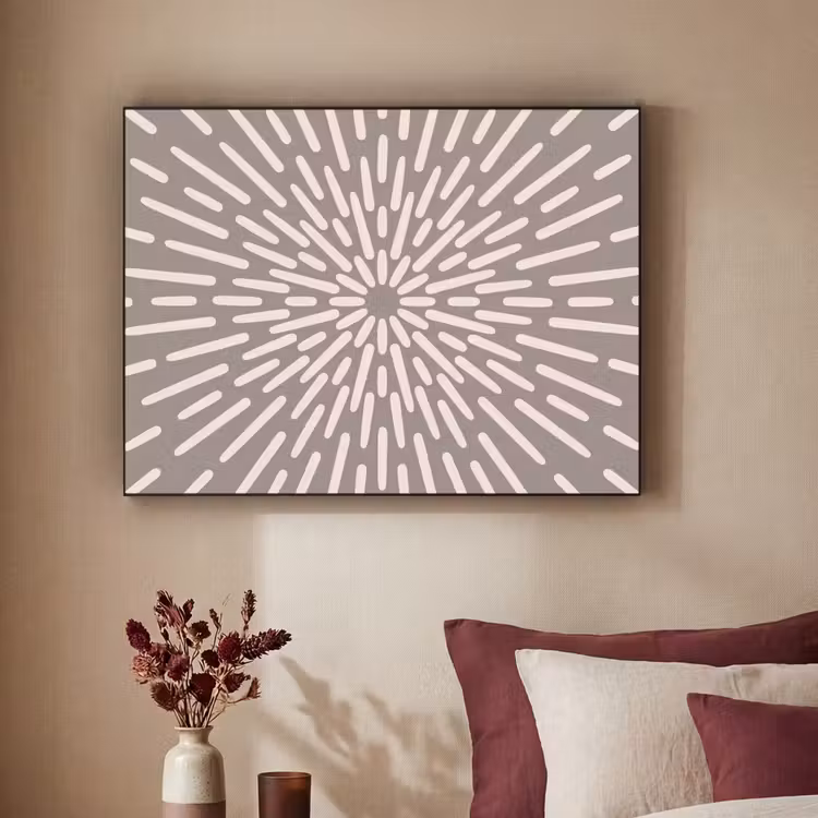 Art Frame - Muster – Strahlen – Abstrakt – Modern – Grau — 2